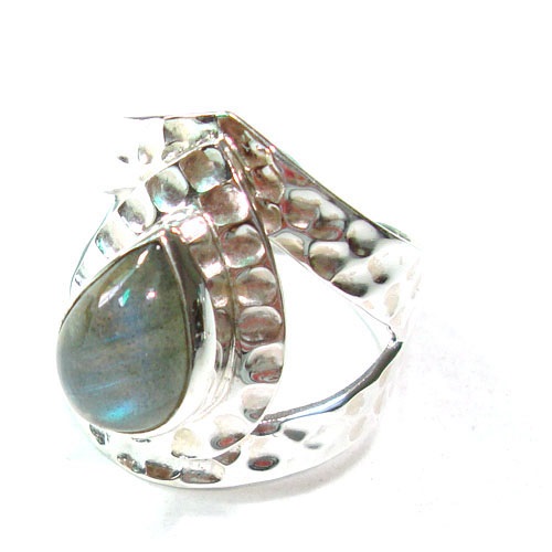 925 Sterling Silver Labradorite Stone Finger ring Supplier