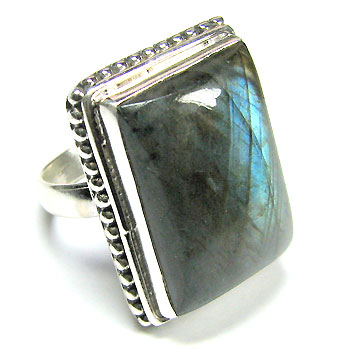 925 Sterling Silver Labradorite Stone Finger ring Supplier