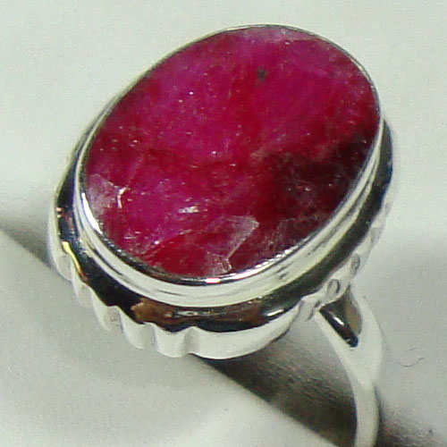 Ruby Stone Jewelry 925 Silver Ring  Supplier