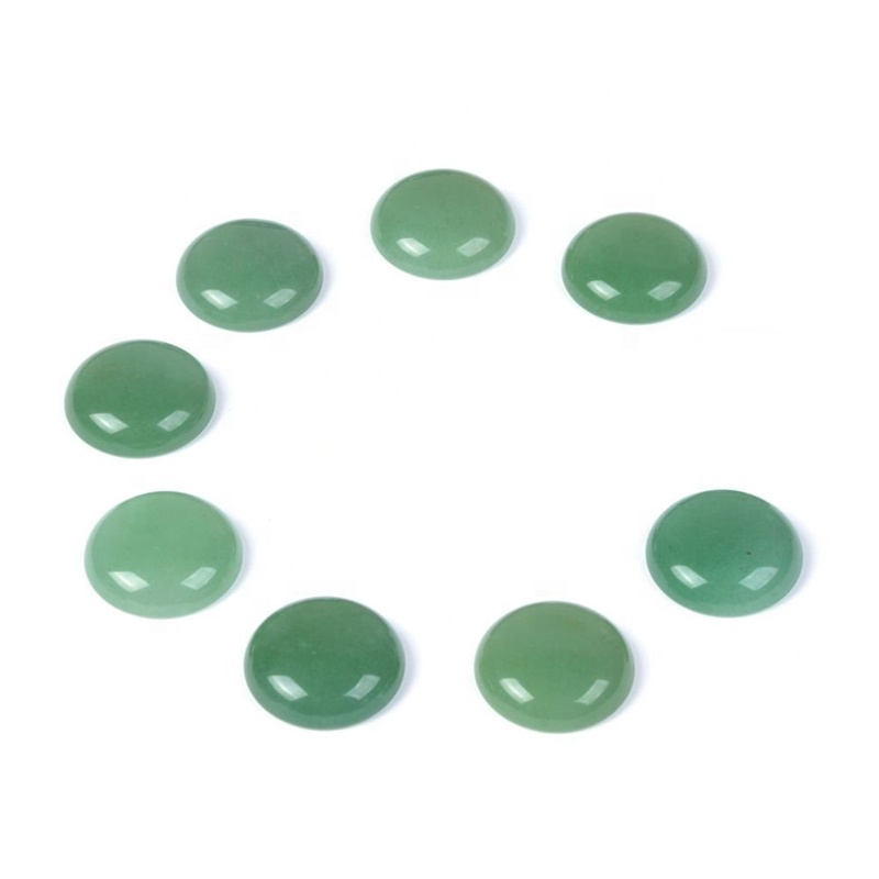 Green Aventurine Round Cabochons, Loose Gemstone Cabochons Exporter
