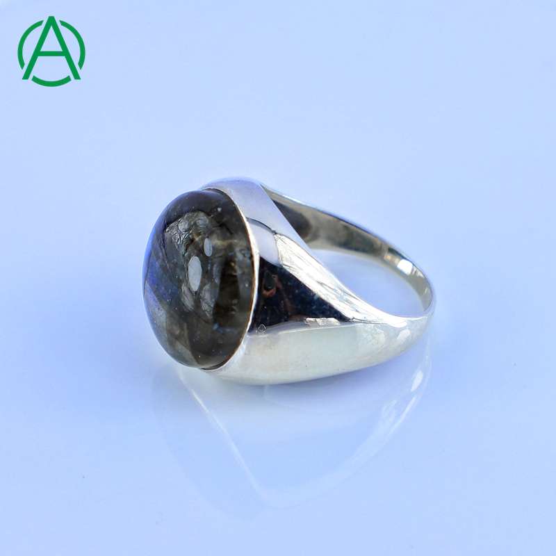 925 Sterling Silver Labradorite Ring Gemstone Rings Supplier
