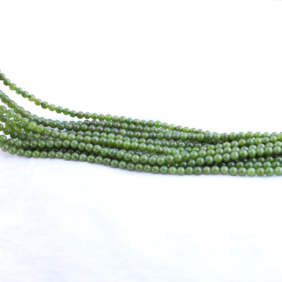Round Canadian Nephrite Jade Stone Loose Beads Supplier