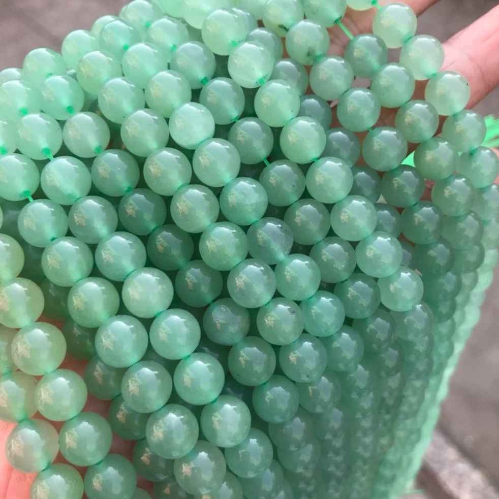 Round Green Aventurine Natural Gemstone Loose Beads Supplier