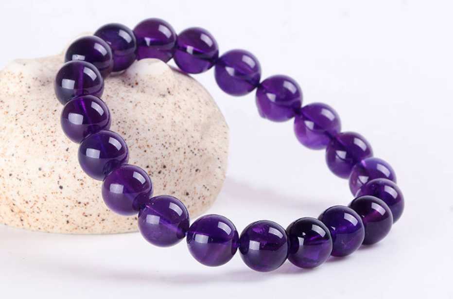 Amethyst Bracelet Purple Quartz Natural Stone Beads Bracelet Supplier