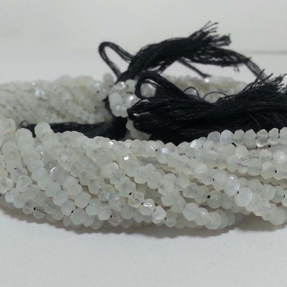Natural Saloni Moonstone Rondelle Gemstone Beads Strand manufacturer