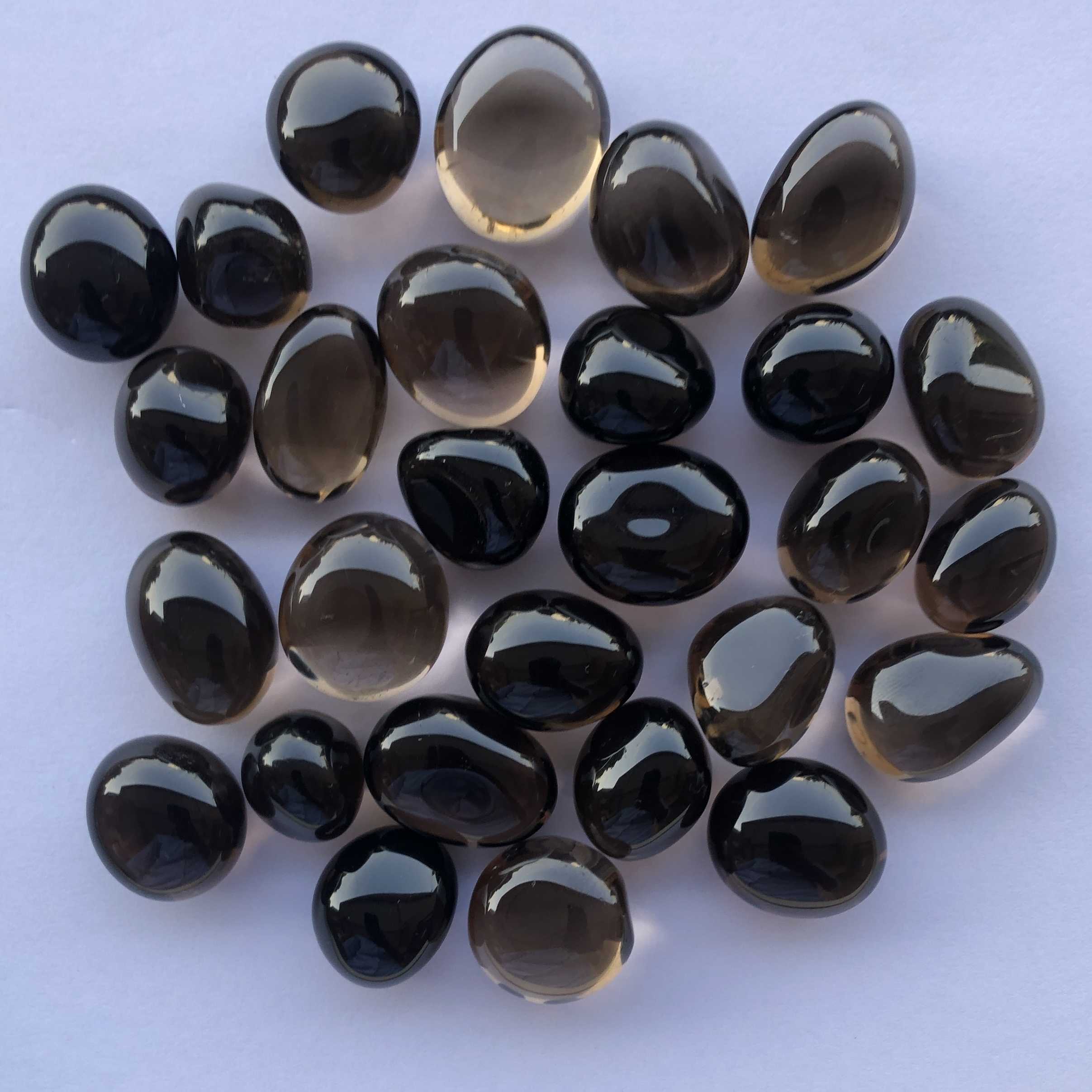 Natural Smoky Quartz Stone Smooth Polished Undrilled Tumble Nuggets  Wholesaler