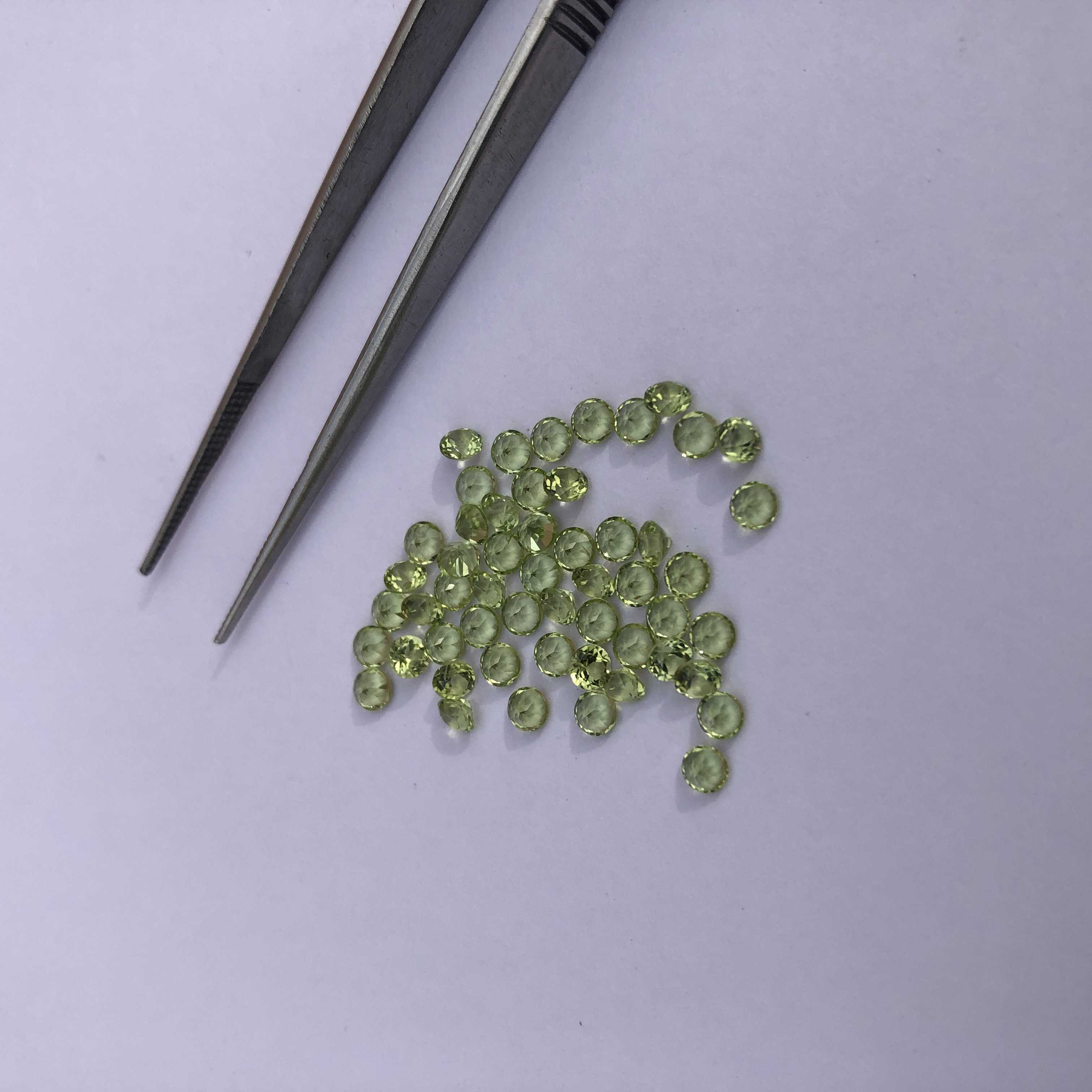 Peridot Faceted Round  Loose Gemstone exporter