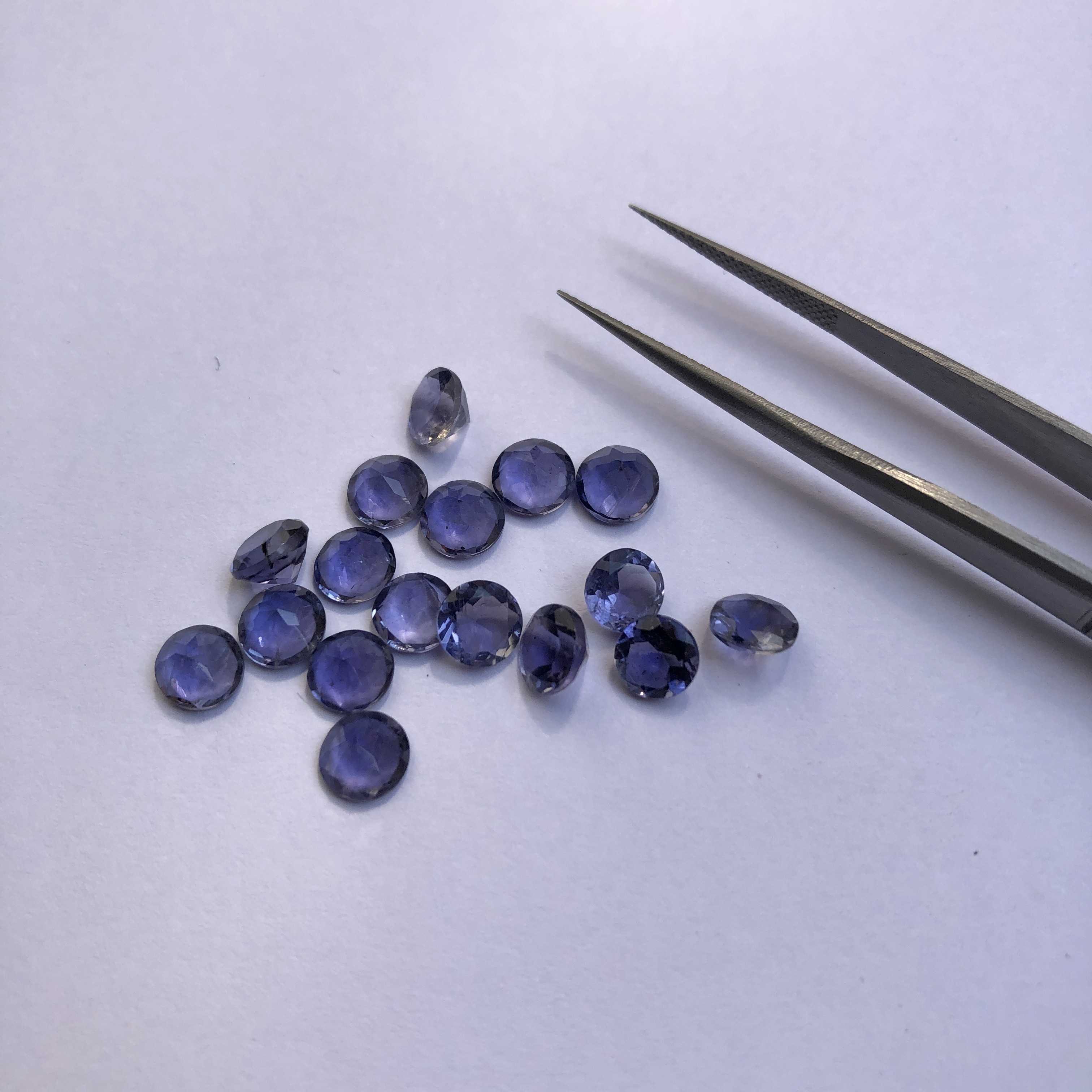 Iolite Faceted Round  Loose Gemstones  exporter