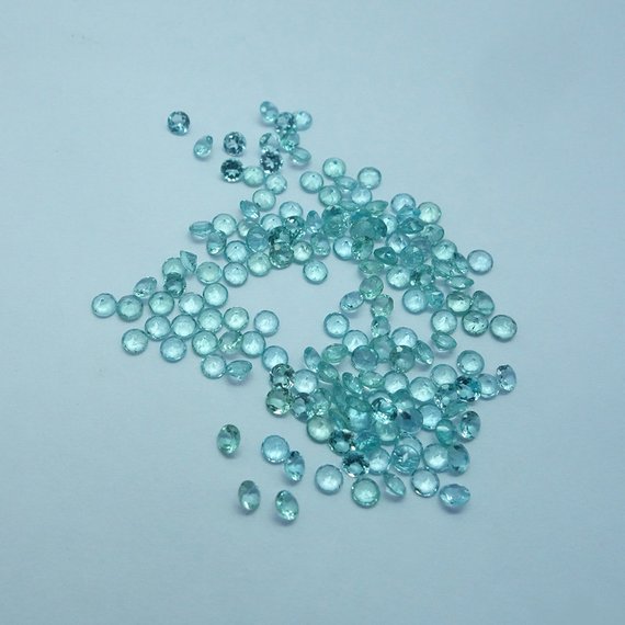 Natural Apatite Faceted Round Cut Calibrated Loose Gemstones exporter