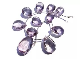 Pink Amethyst Faceted Pear Supplier