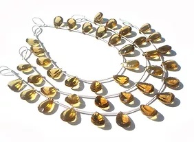 Beer Quartz Concave Cut Pear Exporter