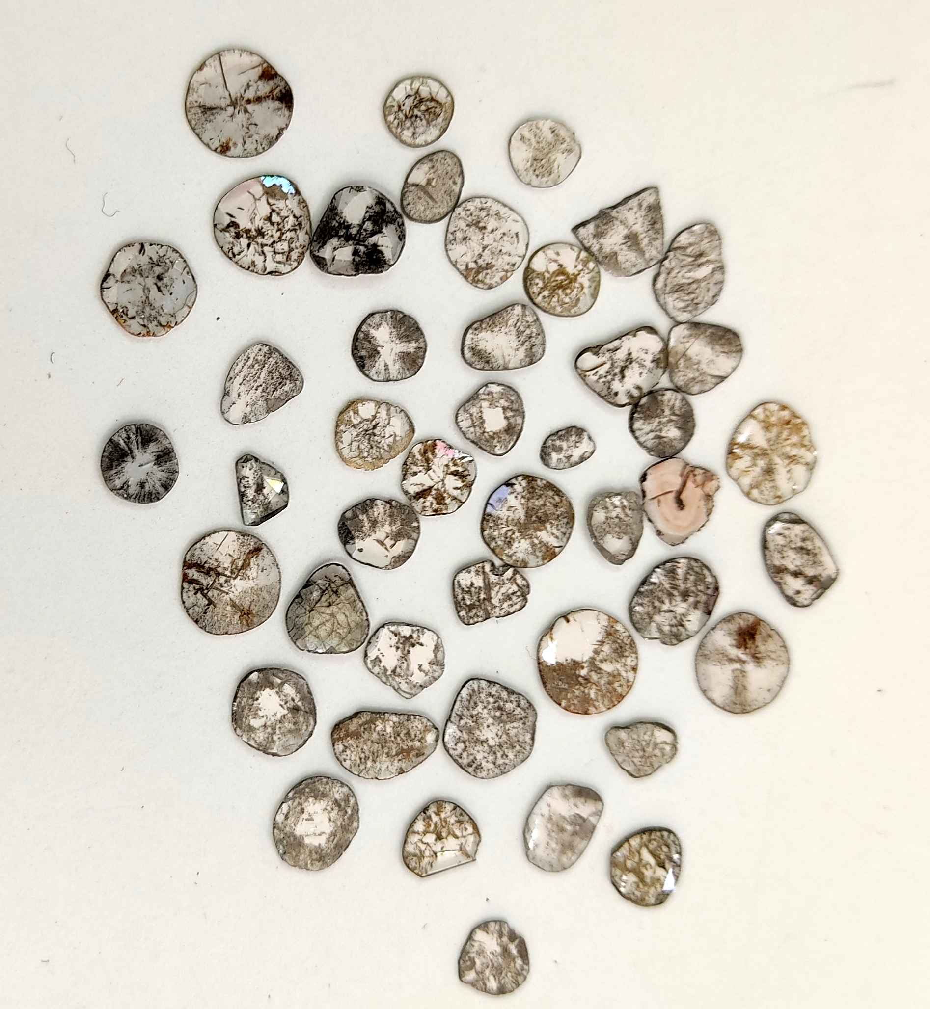 Natural Salt and Pepper Slices High Quality Loose Diamond Exporter