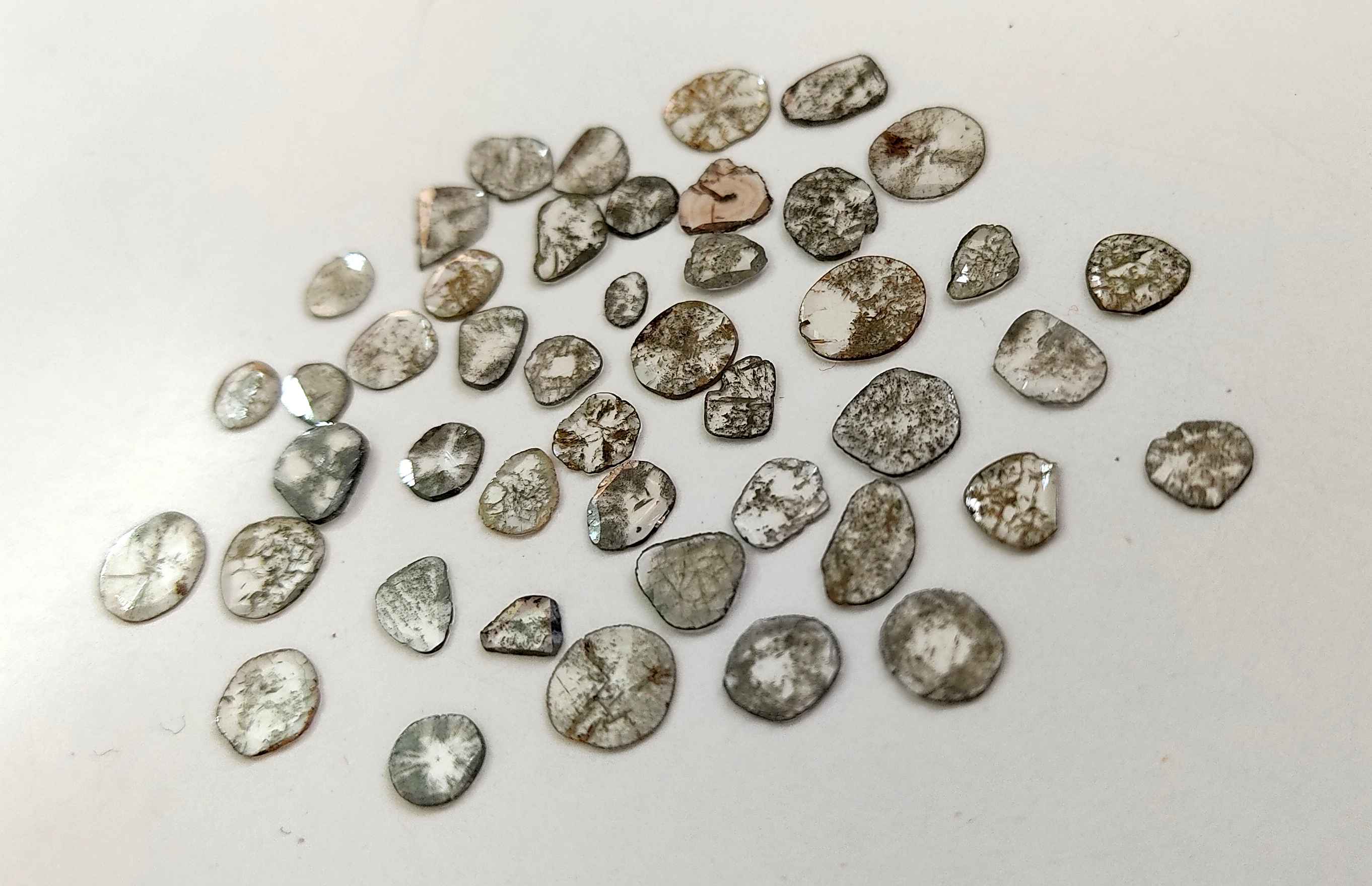Natural Salt and Pepper Slices High Quality Loose Diamond Exporter