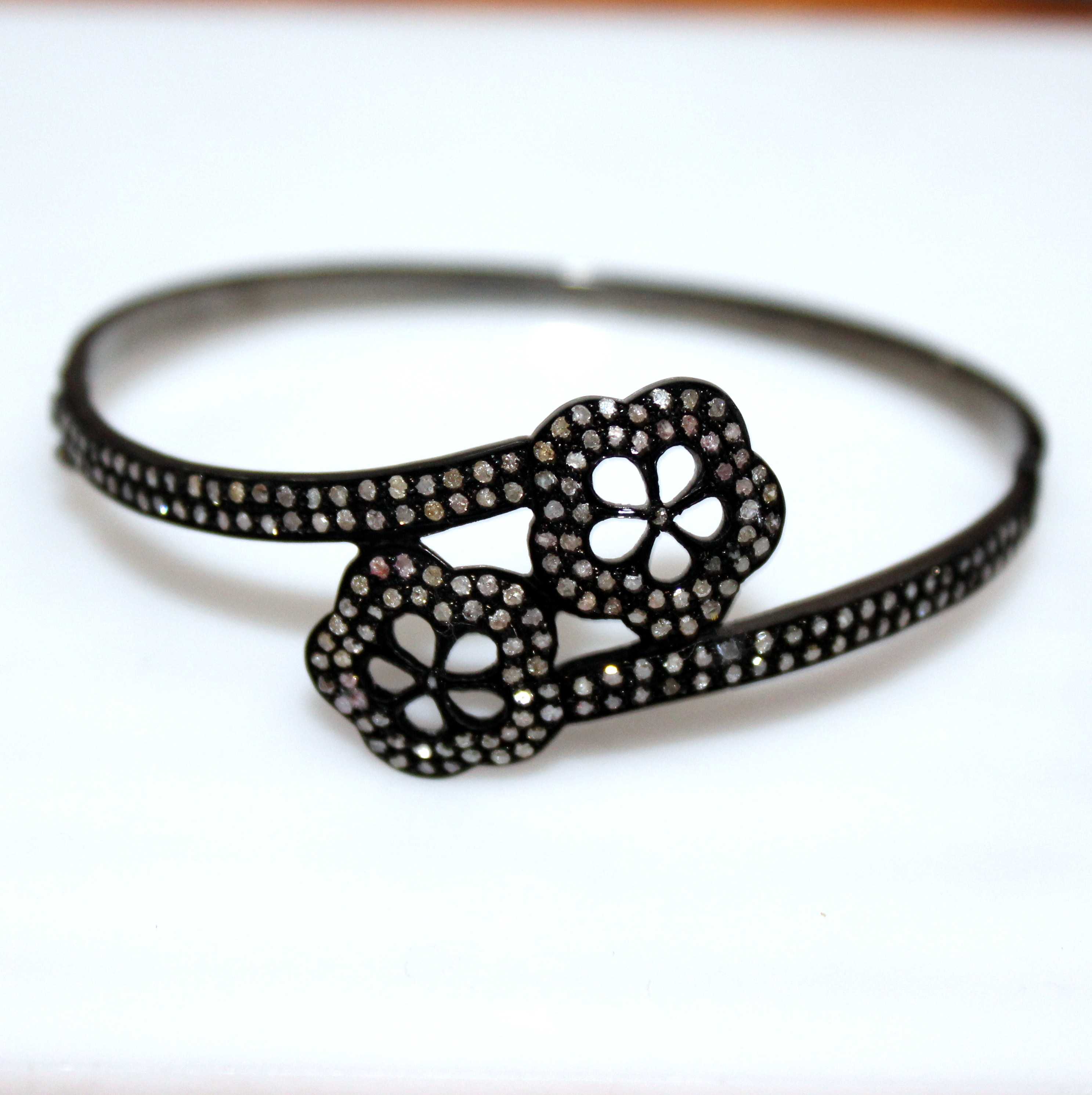 Victorian opal and diamond black Silver bracelet Exporter