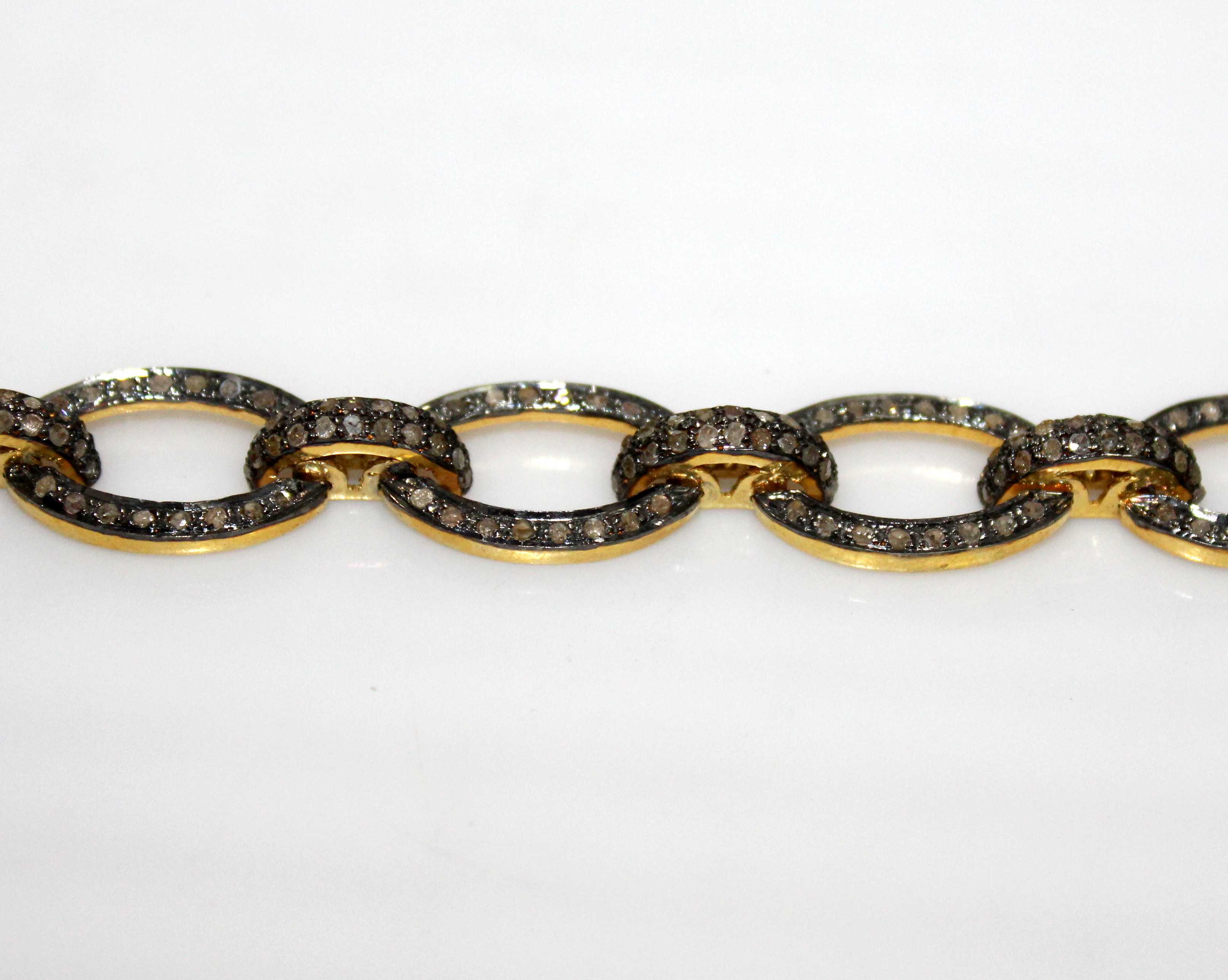 Victorian opal and diamond black radium Silver bracelet Exporter
