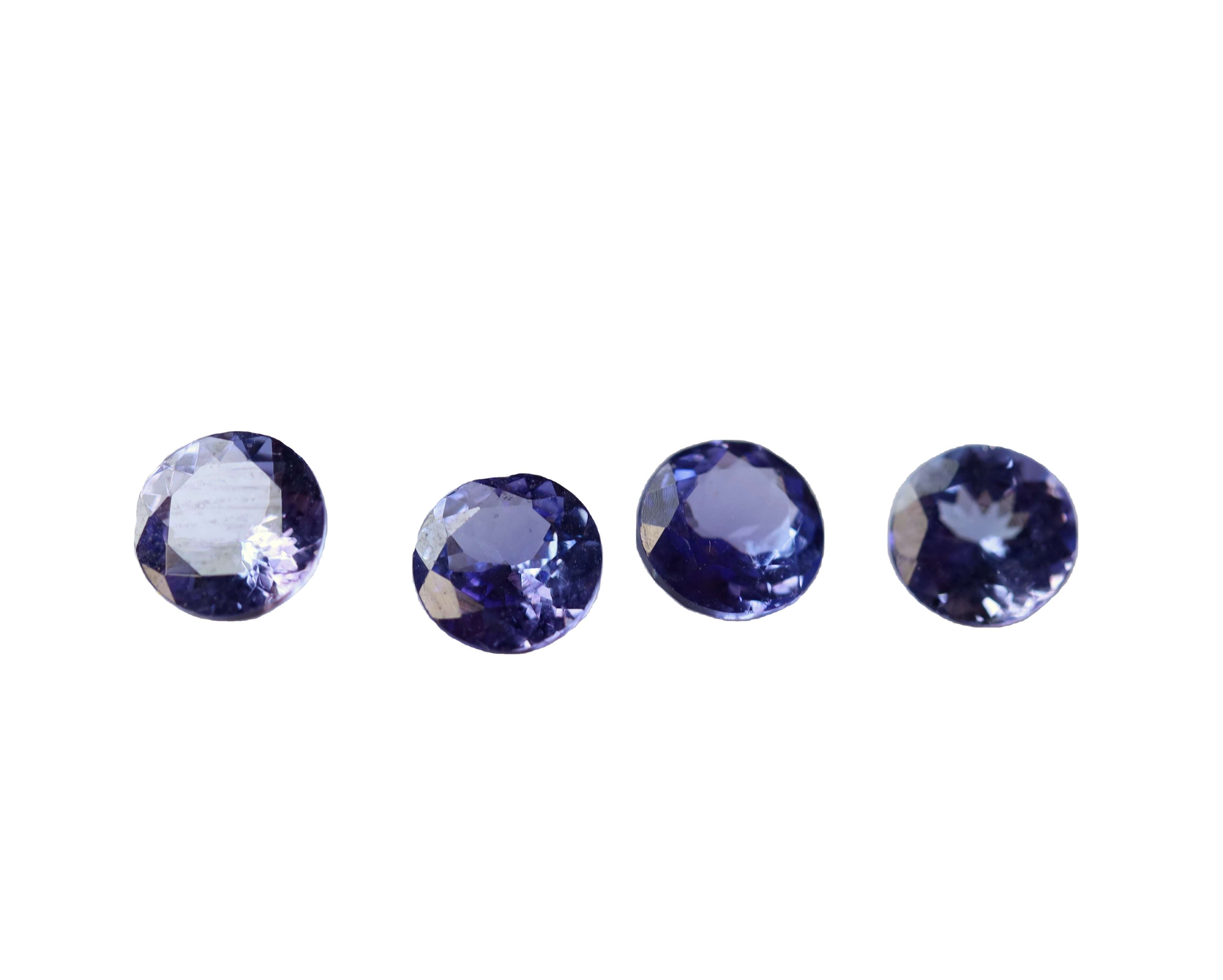 4 mm Natural Tanzanite Round Faceted High Quality Loose Gemstone Suppliers