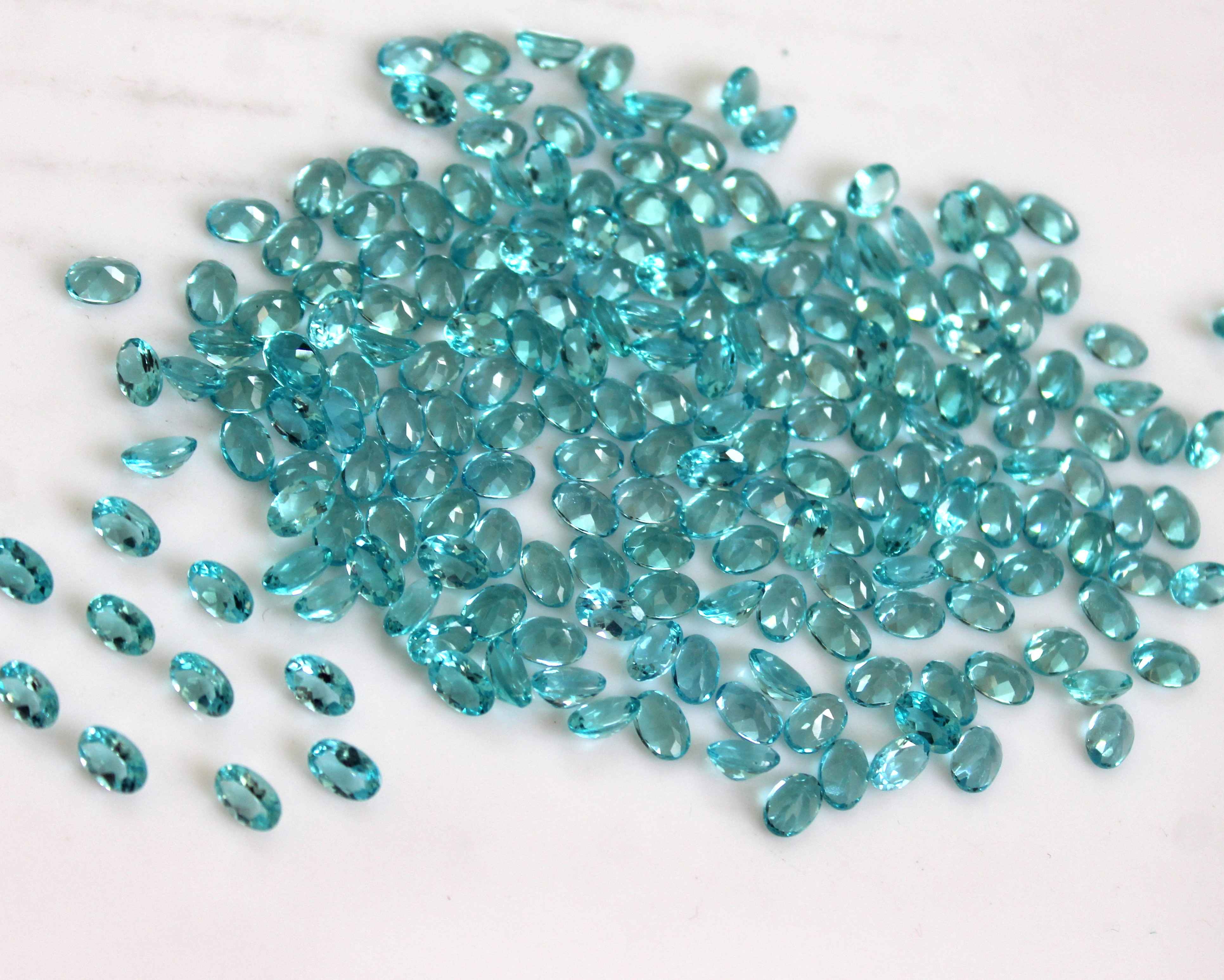 Natural Fine Quality Blue Apatite Faceted Cut Loose Gemstones Exporter