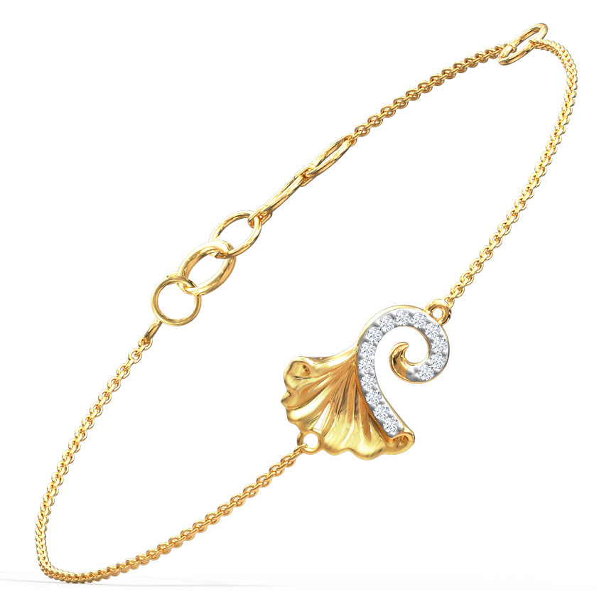 Certified IJ SI Diamond Bracelet 0.10 TCW made in 18k yellow Gold  Exporter
