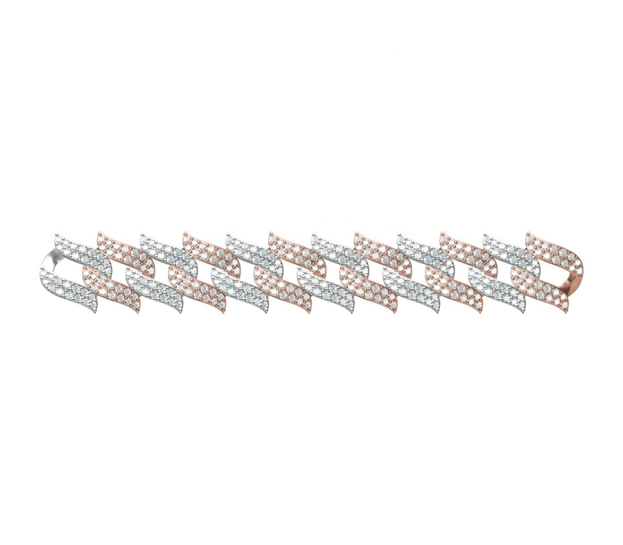 Gold Cuban link chain natural diamonds or moissanite Necklaces  Exporter