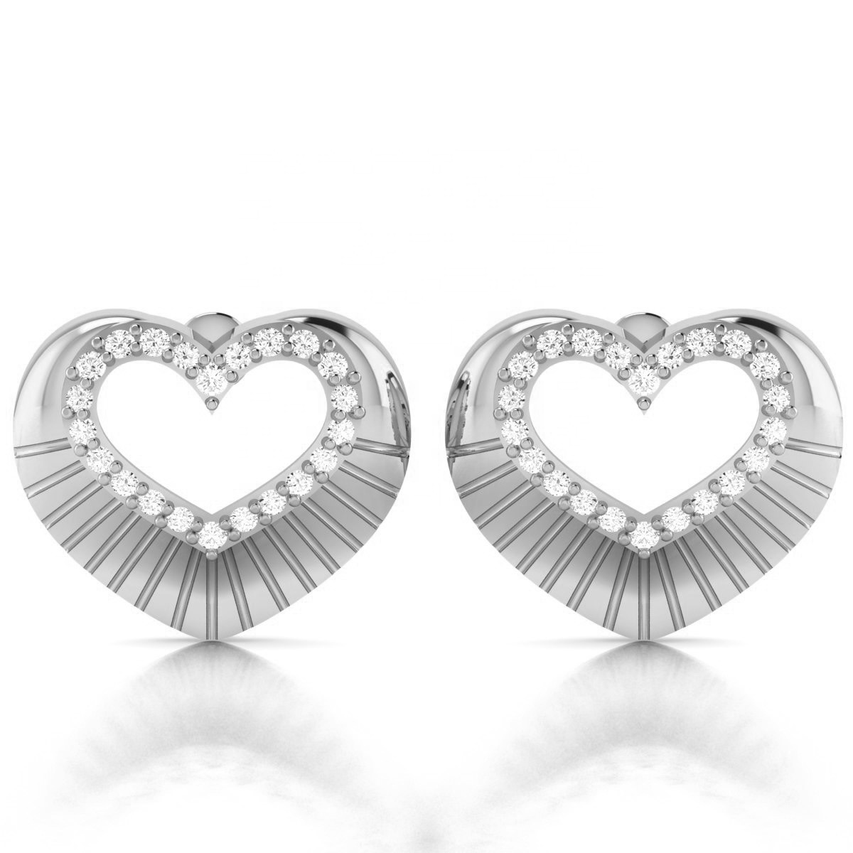 Stud Earrings with 0.19 CT Round Natural Diamond in 18K gold  Supplier