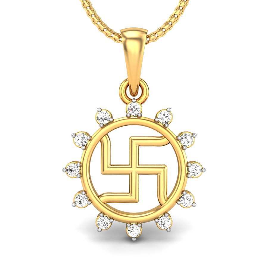 New Arrival Simple Real Round Cut Diamond Unique Pendant Exporter