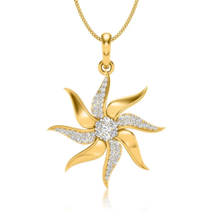 Diamond and gold Jewelry Fashionable Shining Real Diamond Pendant Exporter