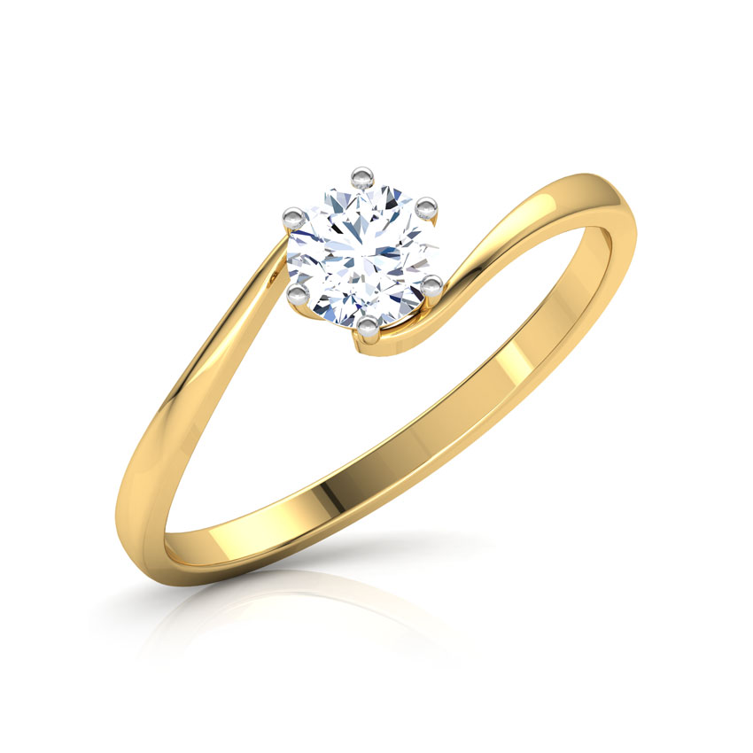 Promise Diamond Ring 0.25ct Solitaire Real Diamond 14k Yellow Gold supplier