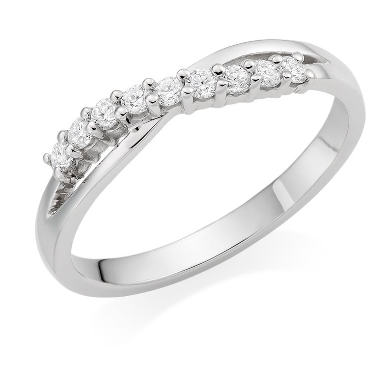 Latest Design 18k White Gold Ring with 0.18ct Certified Real Diamonds supplier