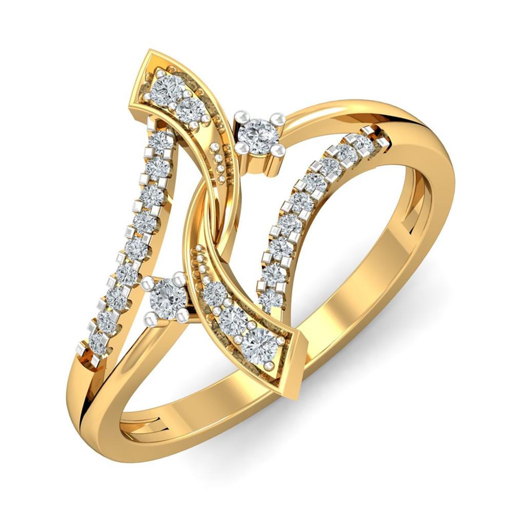 18k diamond ring for woman Supplier