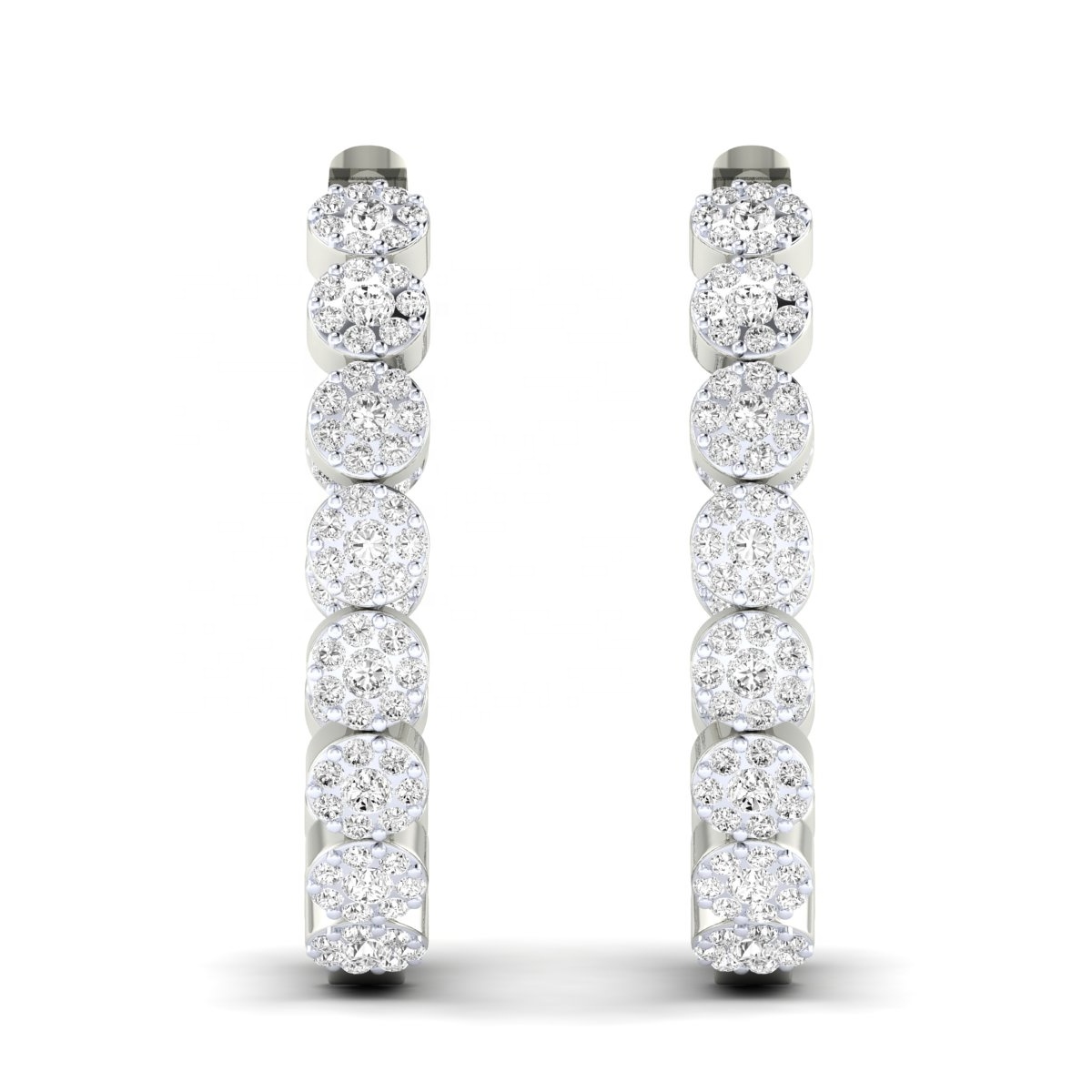Certified Hoop Earrings with 1.04 CT Round Natural Diamond in 18K gold Supplier