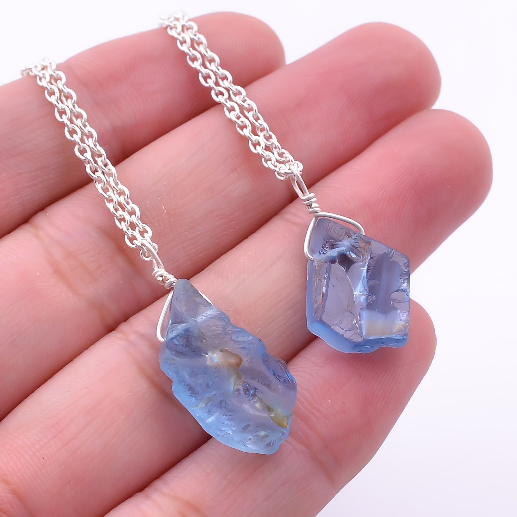 925 Sterling Silver Sky Blue Topaz Pendant Necklace Exporter