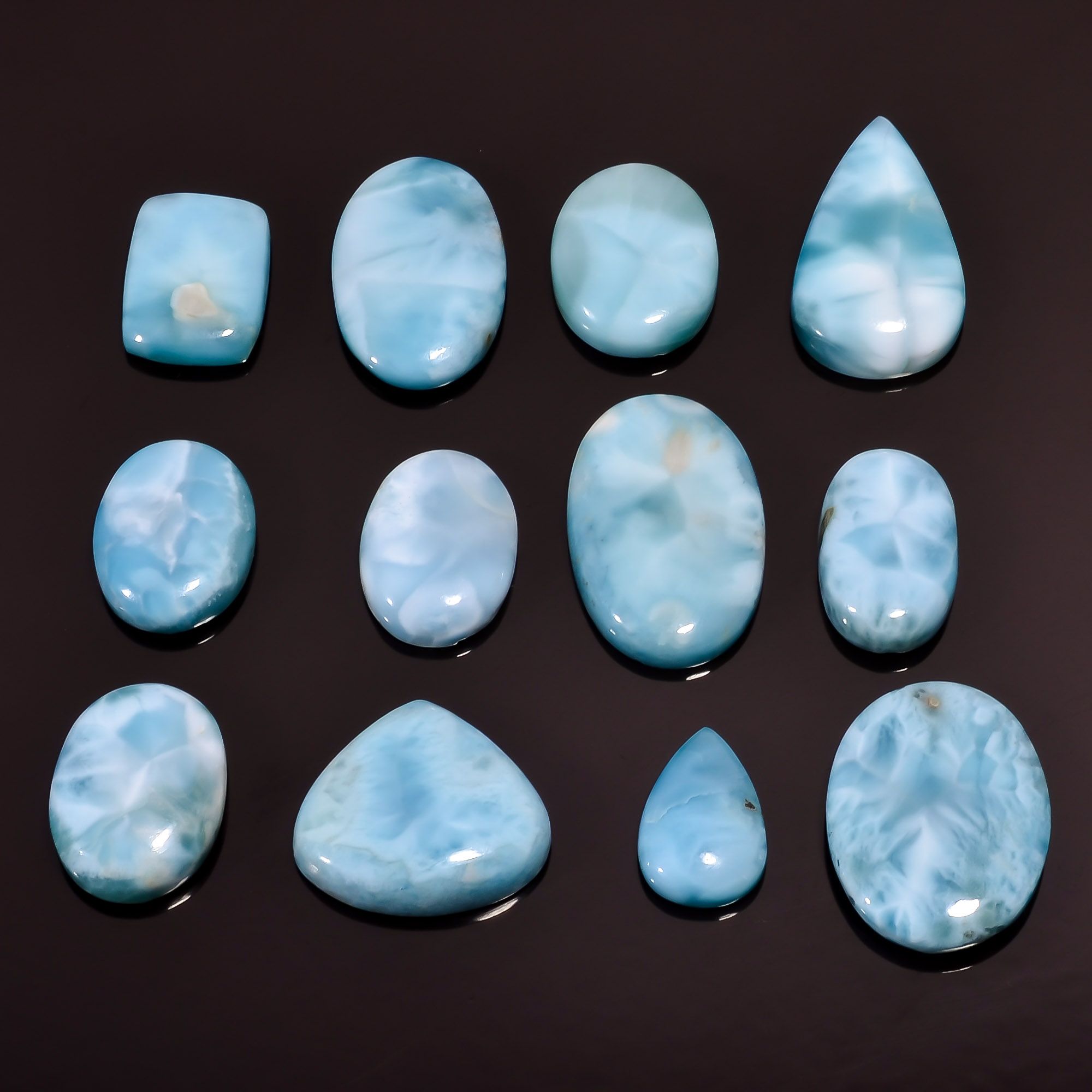 Natural Larimar Cabochon Gemstone Manufacturer