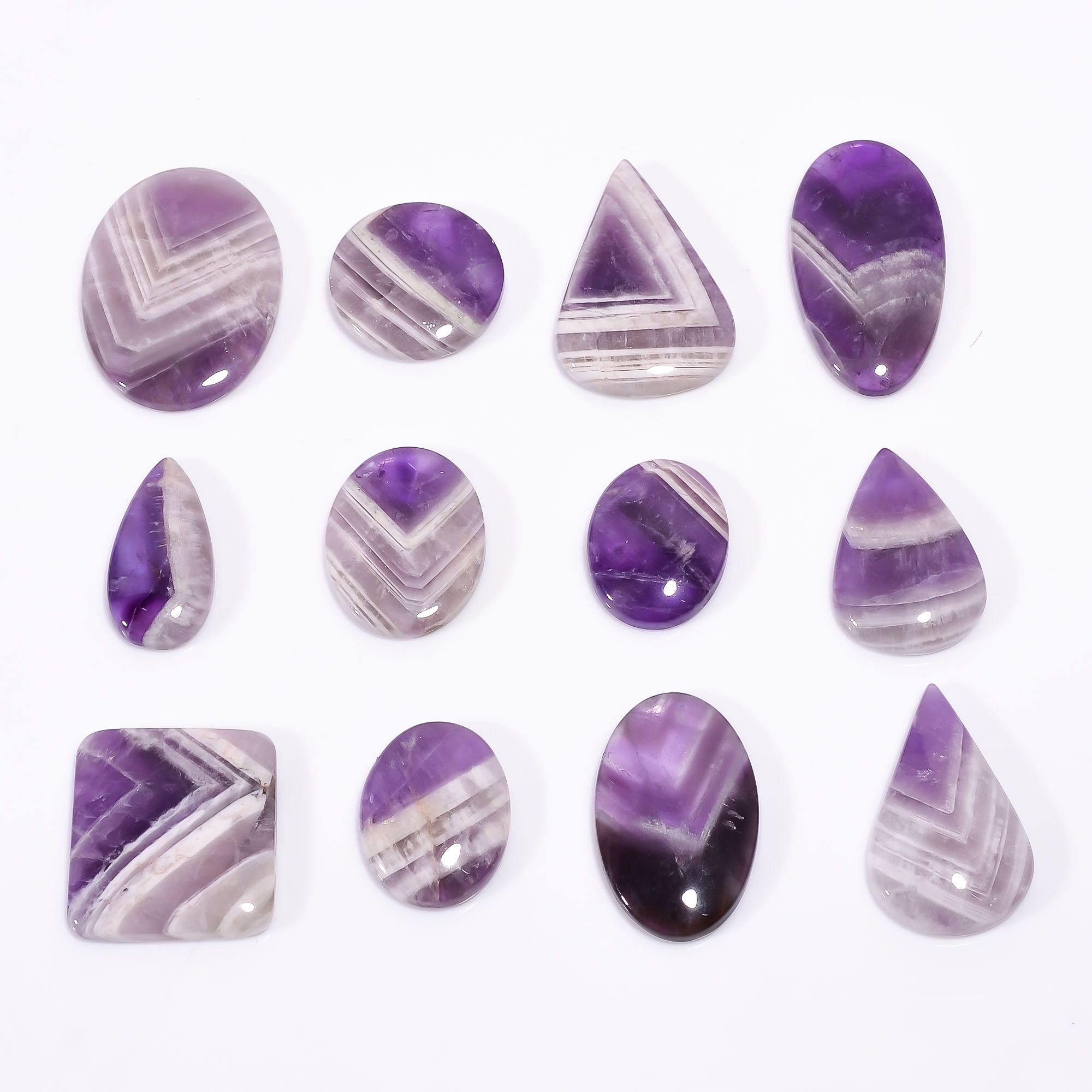 Chevron Amethyst Loose Gemstone Cabochon  Manufacturer