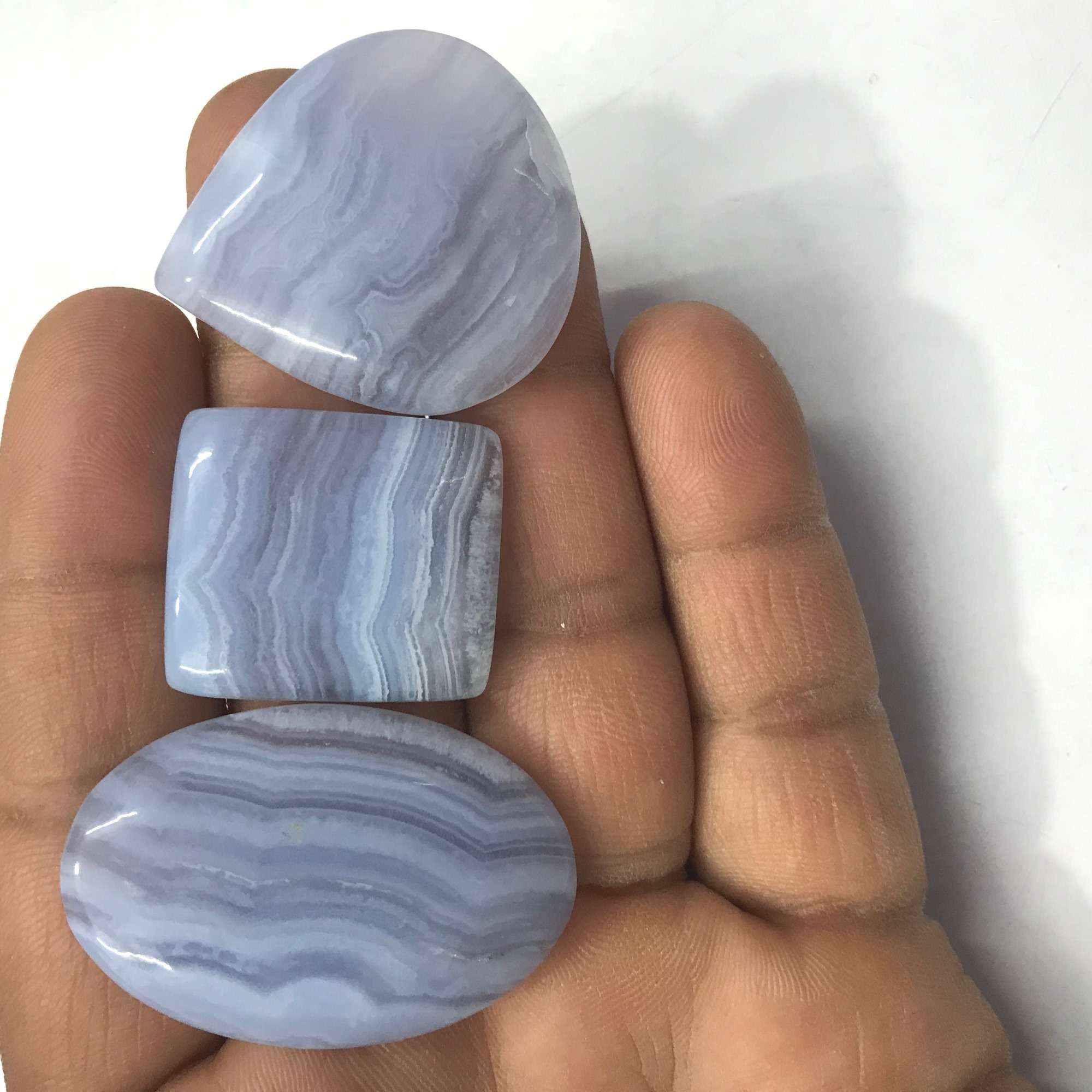 Natural Blue Lace Agate Cabochon Gemstone Manufacturer