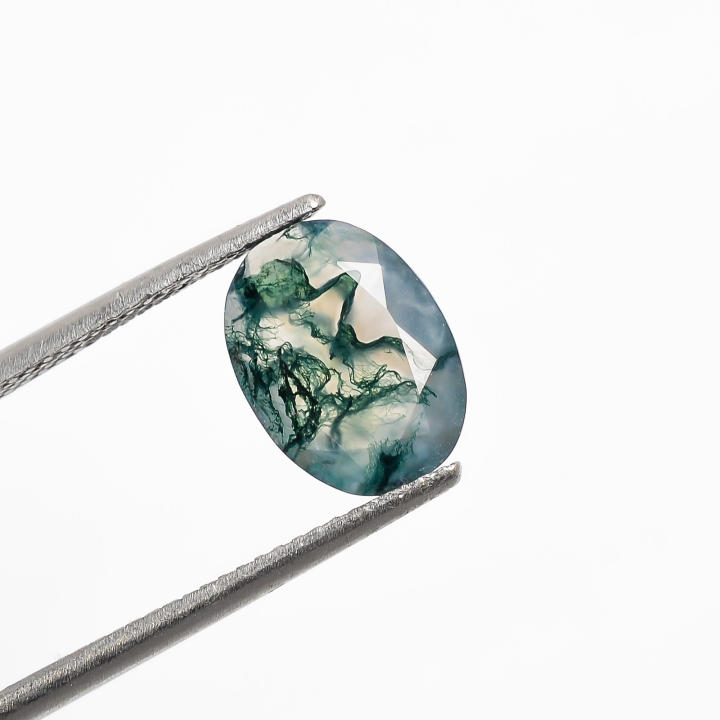 Green Moss Agate Oval Shape Loose Gemstone For Jewelry Making Supplier