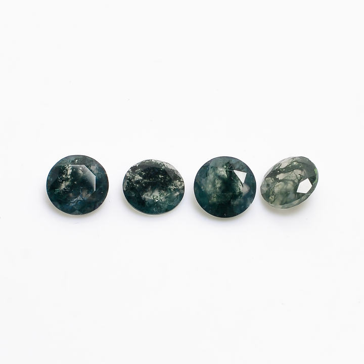 Natural Moss Agate Round Shape Brilliant Cut Loose Gemstone Supplier