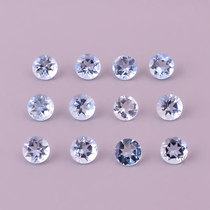 Natural Sky Blue Topaz Gemstone Round Shape Brilliant Cut Supplier