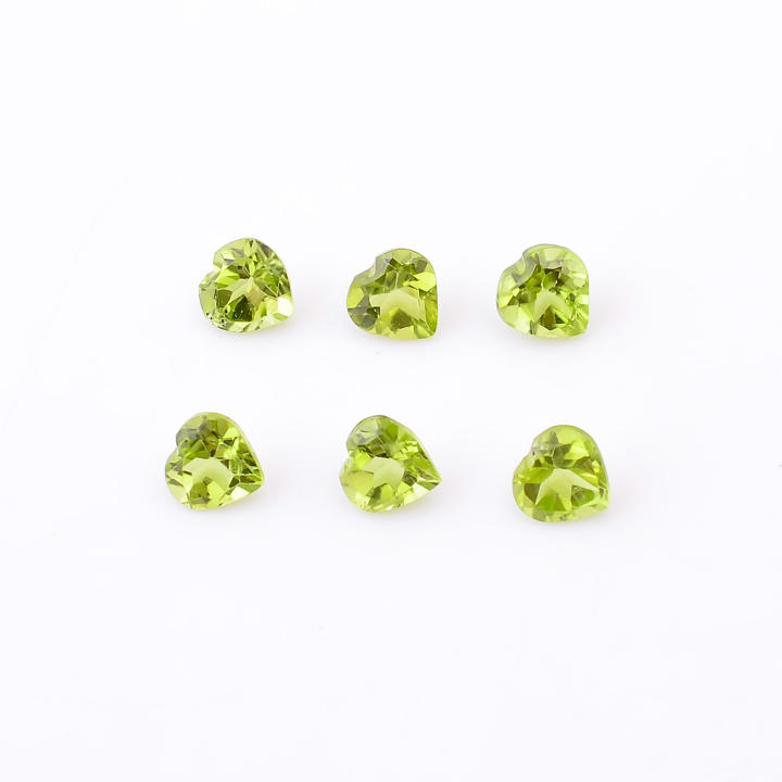 Natural Peridot Heart Shape Brilliant Cut Supplier