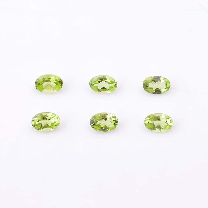 Natural Peridot Oval Shape Brilliant Cut For Jewelry Making Supplier