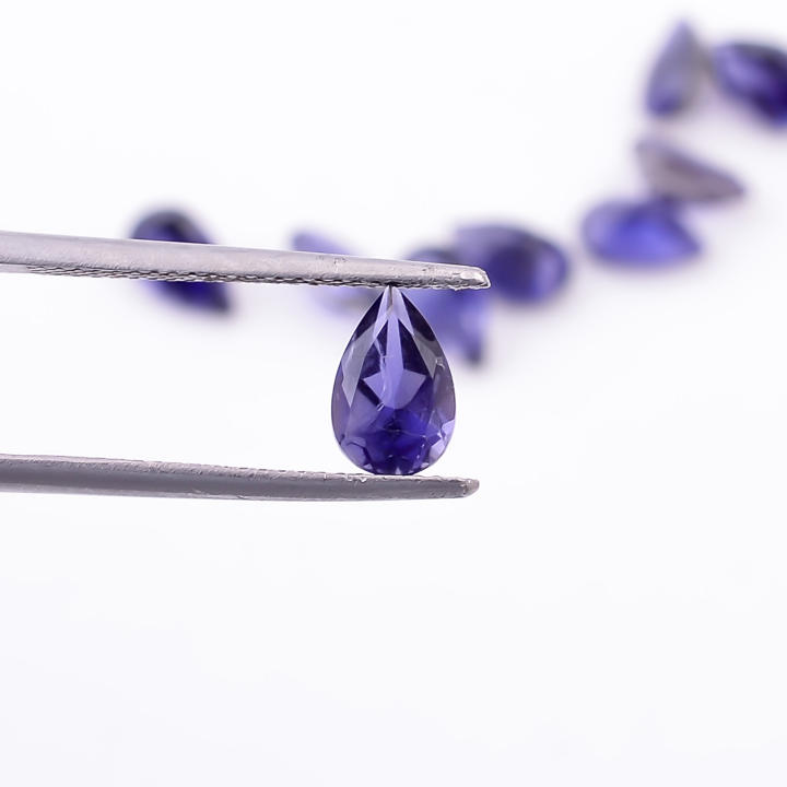 Natural Iolite Gemstone Pear Shape Brilliant Cut Supplier