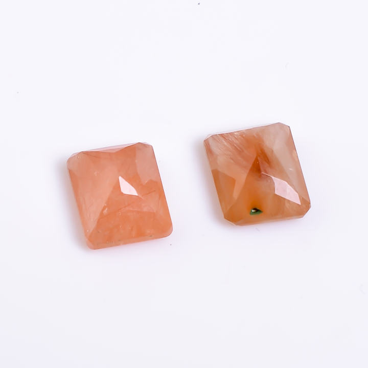 Natural Copper Rutile Quartz Gemstone Rectangle Shape Brilliant Cut Supplier