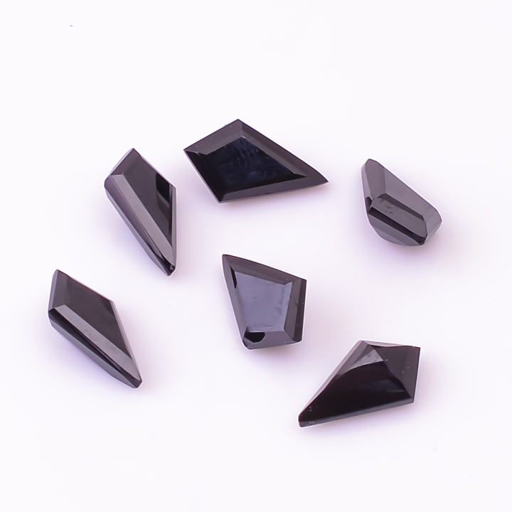 Natural Black Spinel Kite Shape Step Cut Black Spinel Loose Gemstone Supplier