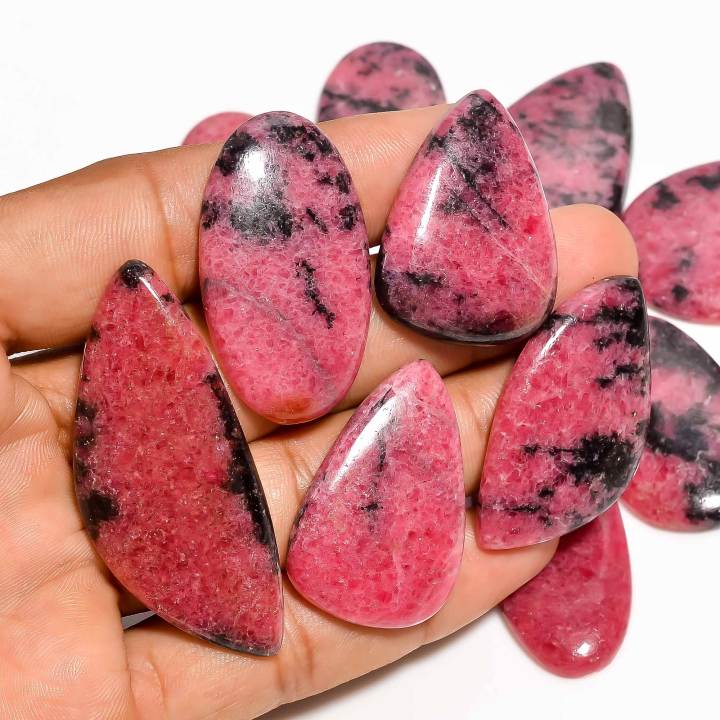 Natural Pink Rhodonite Wholesale Lot Mix Shape Supplier