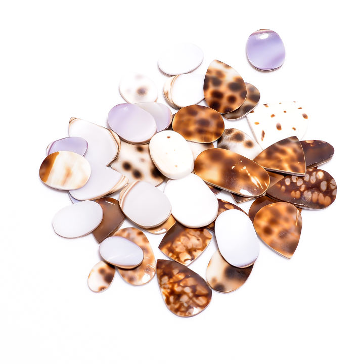Natural Spotted Shell Gemstone Wholesale Cabochon Designer Mix Shape Supplier
