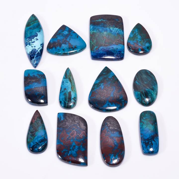 Natural Azurite Malachite Loose Designer Gemstone Cabochons Supplier