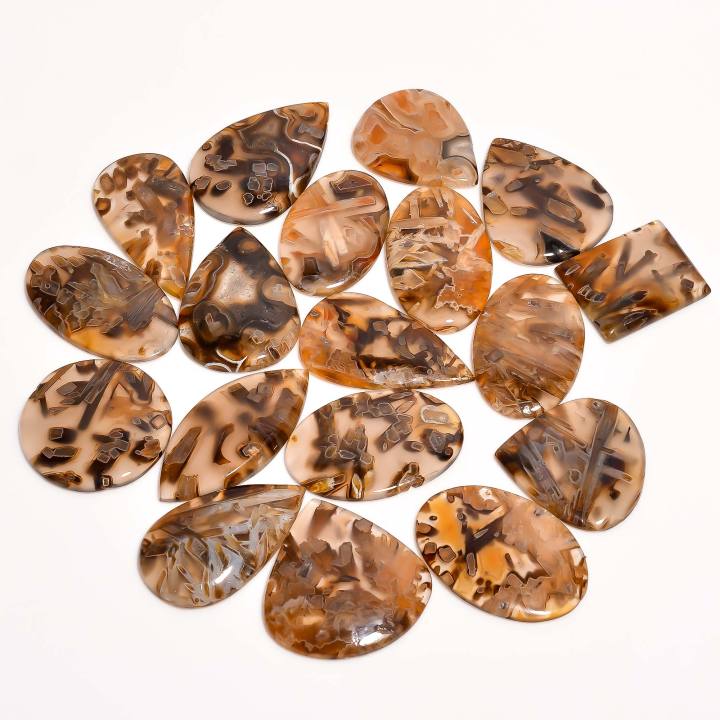 Natural Turkish Stick Agate Designer Gemstone Cabochons Exporter