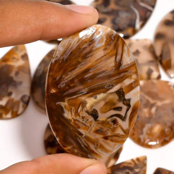 Natural Turkish Stick Agate Designer Gemstone Cabochons Exporter