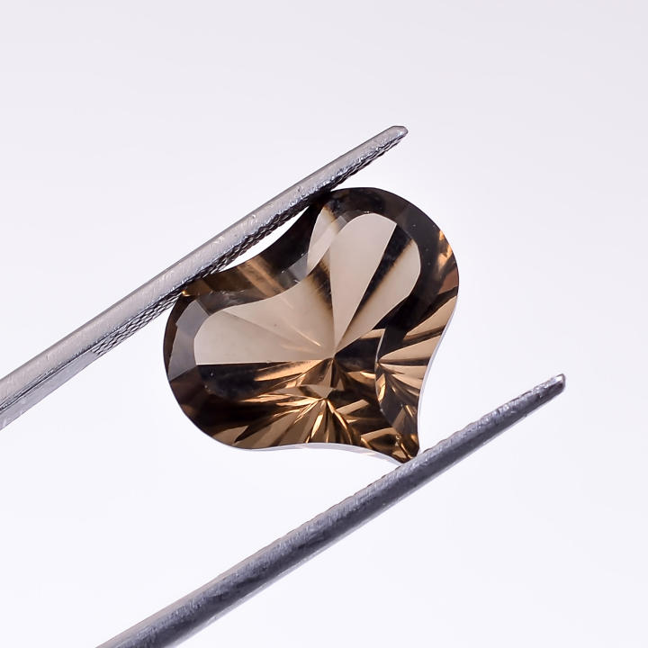 Natural Smoky Quartz Gemstone Heart Shape Cabochon Cut For Jewelry Supplier