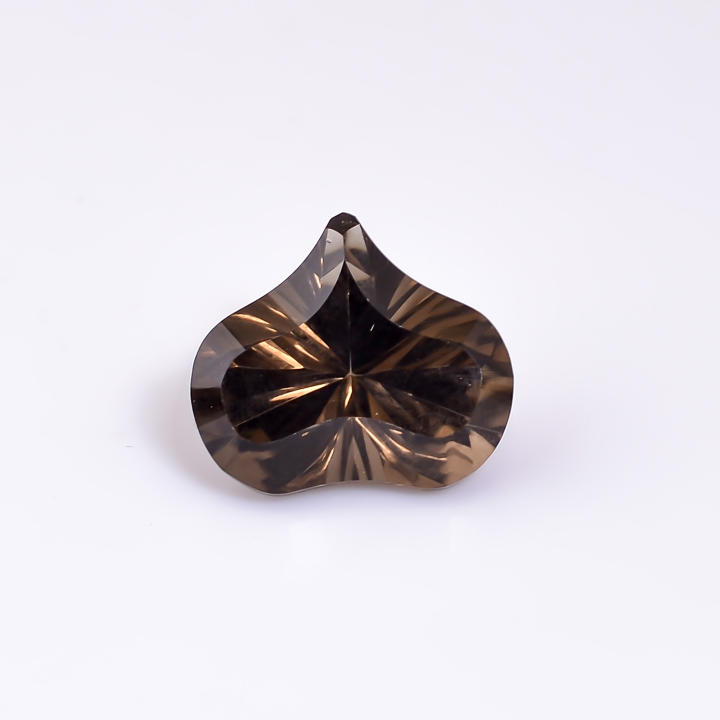 Natural Smoky Quartz Gemstone Heart Shape Cabochon Cut For Jewelry Supplier