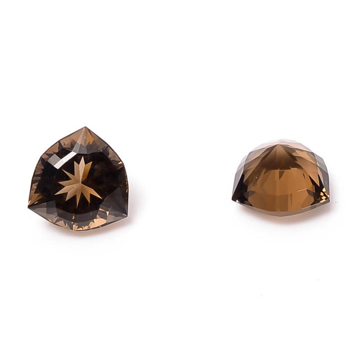 Natural Smoky Quartz Gemstone Trillion Shape Cabochon Cut Supplier